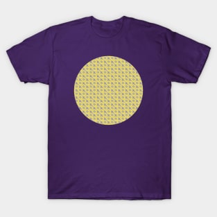 Fine Yellow Daisy Floral Pattern Circle T-Shirt